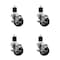 Service Caster 3'' Soft Rubber Swivel 1-7/8'' Expanding Stem Caster Set with Brake, 4PK SCC-EX20S314-SRS-TLB-178-4 - alternate 1